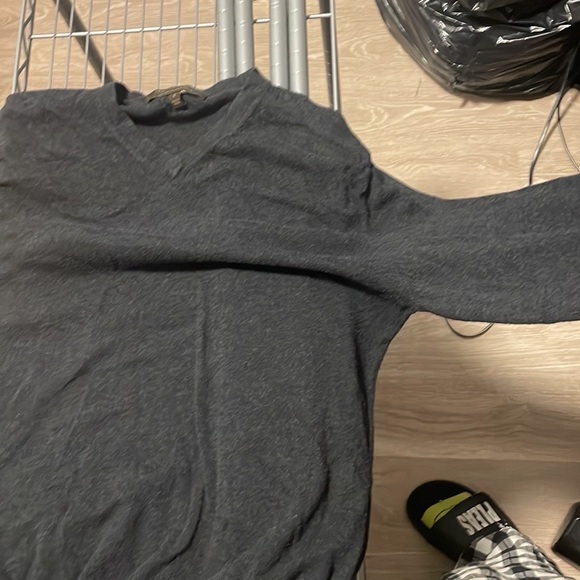 sebastian cooper small grey cashmere cotton blend sweater - Picture 2 of 3